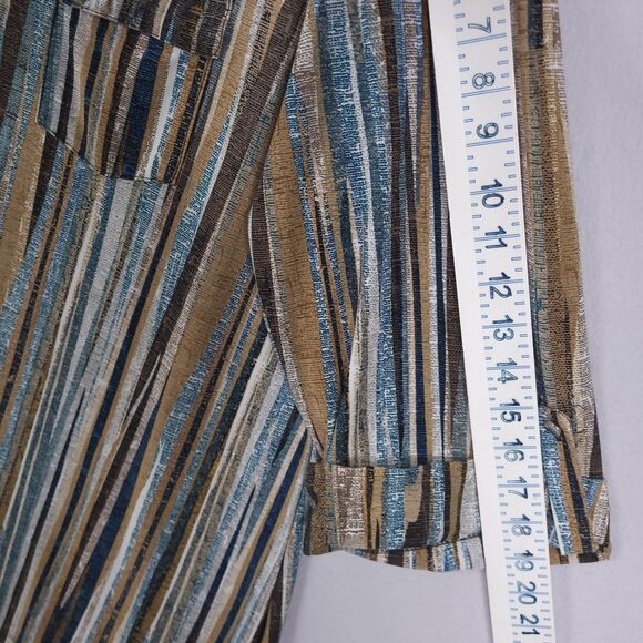 Cocomo Top Shirt Womens Size 2X Popover Button Split Neck 3/4 Roll Tab Sleeve - Picture 4 of 11